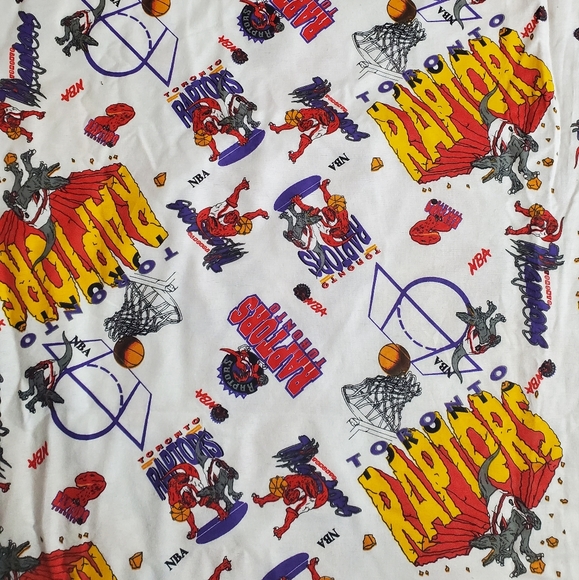RARE Vintage 90s NBA Toronto Raptors Soft Huge Fabric 5x12 Feet - Picture 1 of 9